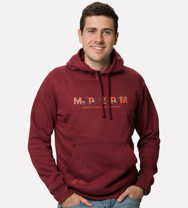 Preview: cozy hoodie "MPZPM" burgund