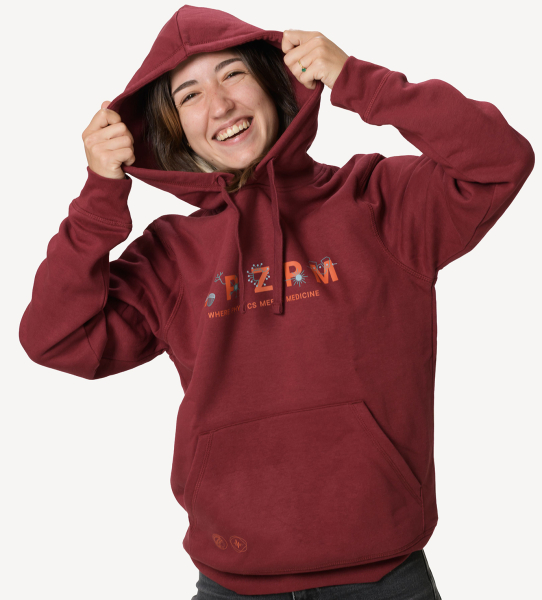 cozy hoodie "MPZPM" burgund